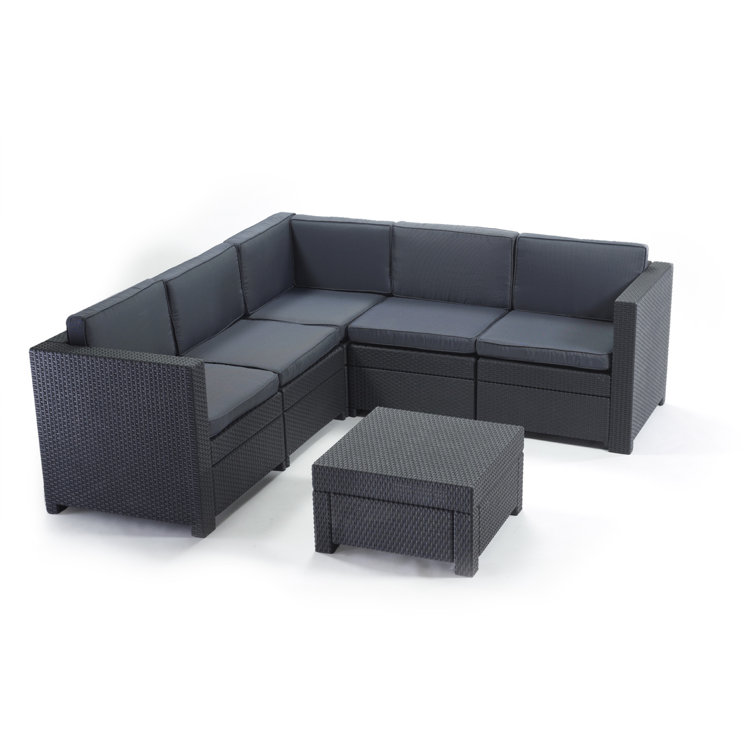 Keter Provence 4 Seater Rattan Corner Sofa Set Wayfair.co.uk